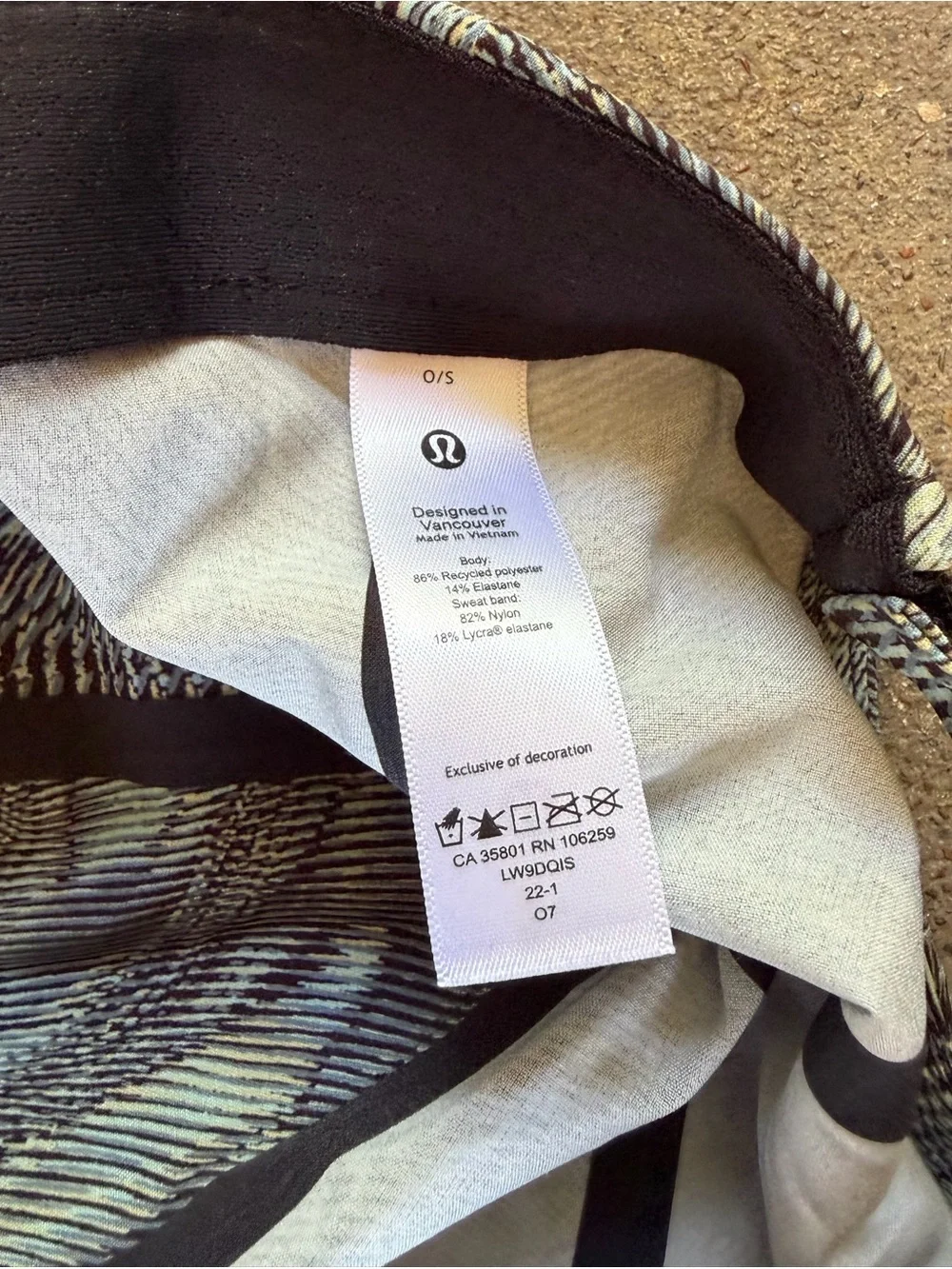 Lululemon Fast and Free Womens Run Hat Dimensional Icing Blue Multi OS Training
